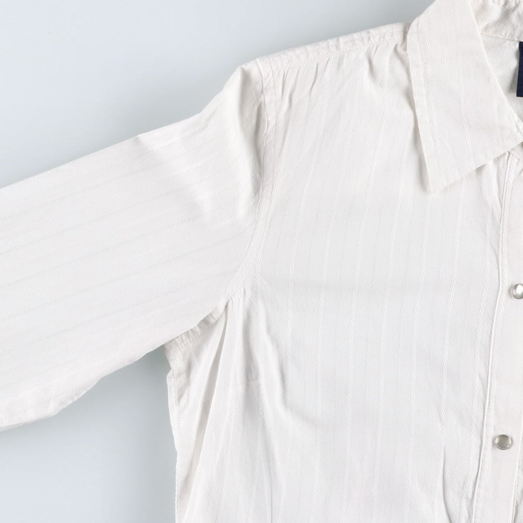 GAP Long-Sleeve Cotton Stripe Shirt, Women's Size S (approx.) cotton white type Vintage Second Hand