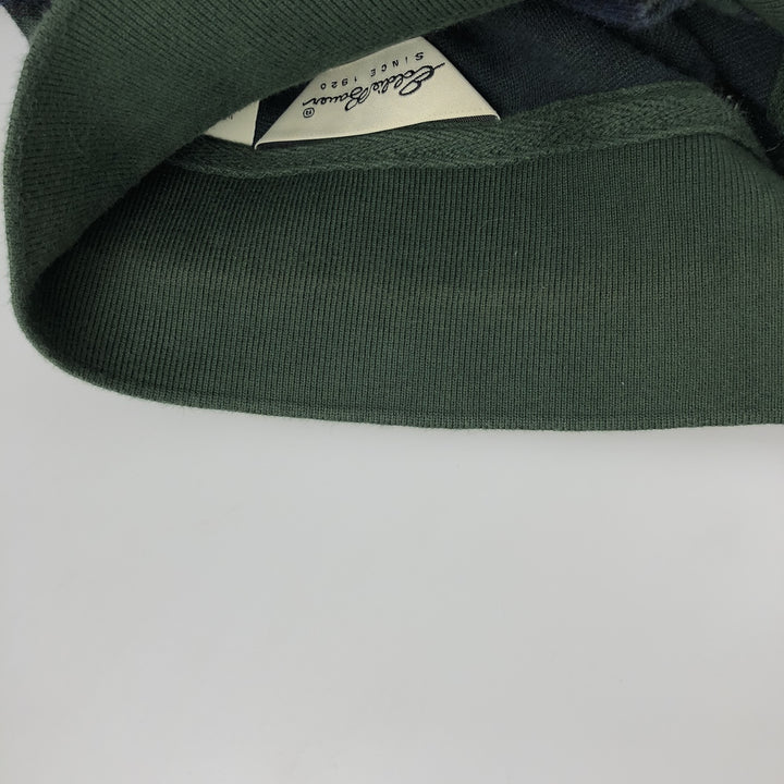 1990'S Eddie Bauer Long-Sleeve Check Polo Shirt, Men's Size L (Equivalent), Vintage cotton green type Vintage Second Hand