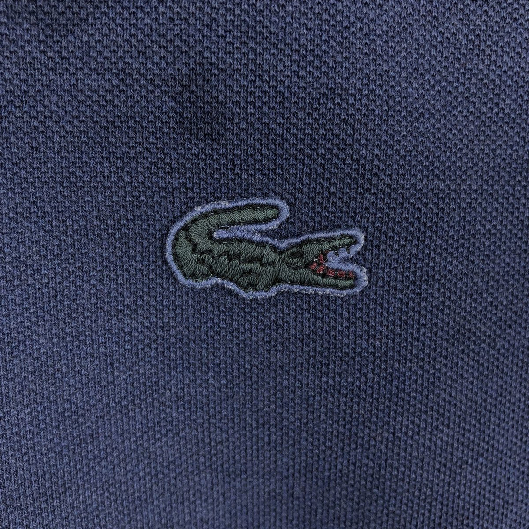 Lacoste French-designed long-sleeved polo shirt, size 6, men's XL cotton navy blue type Vintage Second Hand
