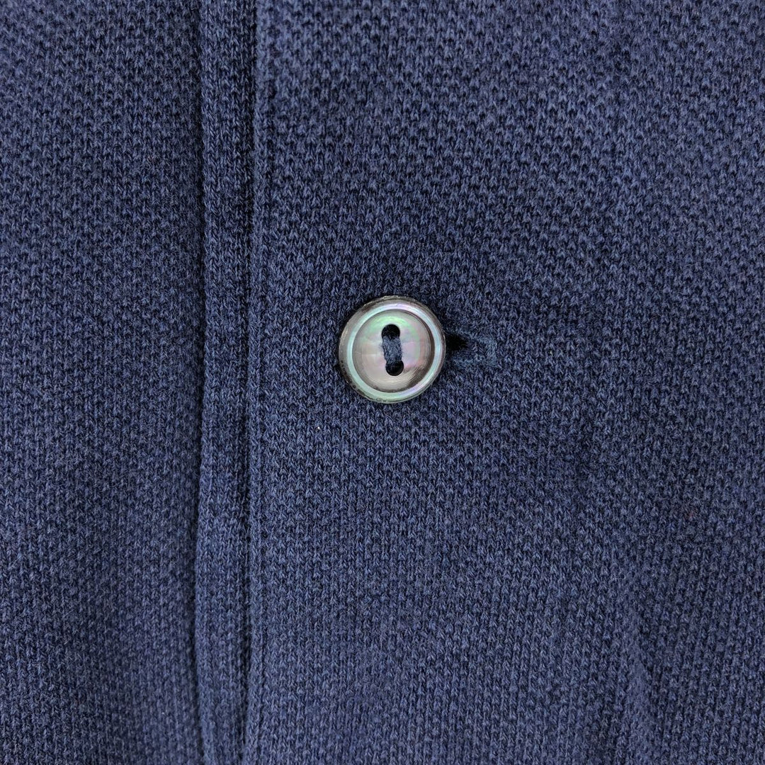 Lacoste French-designed long-sleeved polo shirt, size 6, men's XL cotton navy blue type Vintage Second Hand