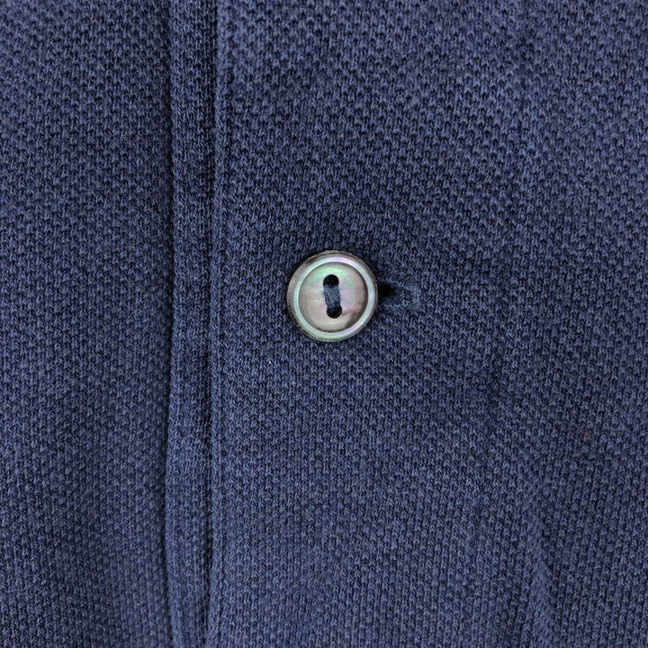 Lacoste French-designed long-sleeved polo shirt, size 6, men's XL cotton navy blue type Vintage Second Hand