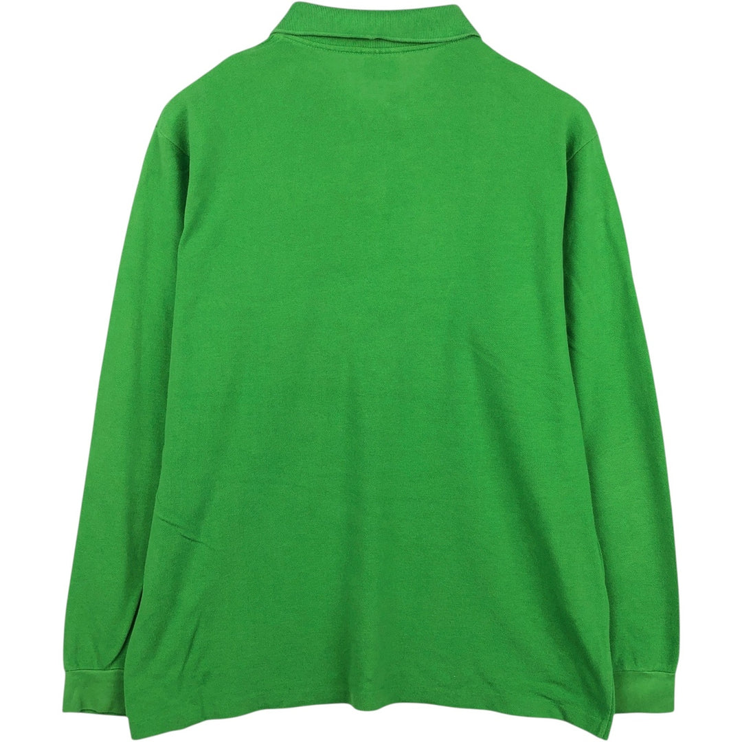 Lacoste French-designed long-sleeved polo shirt, size 6, men's XL cotton green type Vintage Second Hand