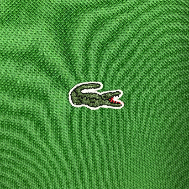 Lacoste French-designed long-sleeved polo shirt, size 6, men's XL cotton green type Vintage Second Hand
