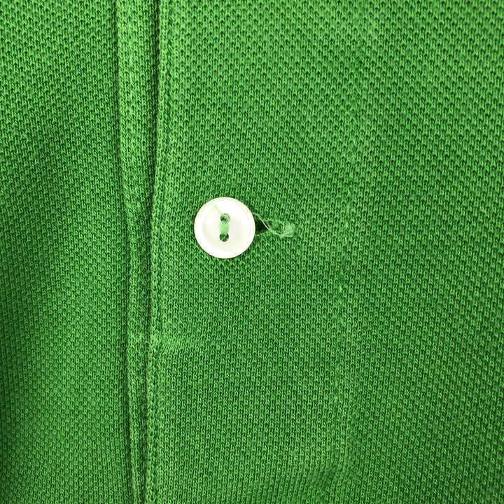 Lacoste French-designed long-sleeved polo shirt, size 6, men's XL cotton green type Vintage Second Hand