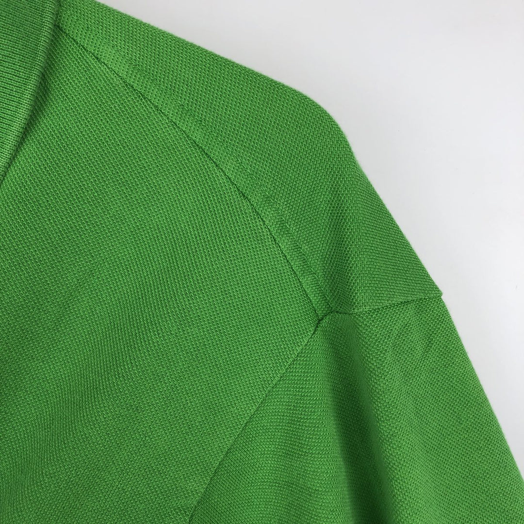 Lacoste French-designed long-sleeved polo shirt, size 6, men's XL cotton green type Vintage Second Hand