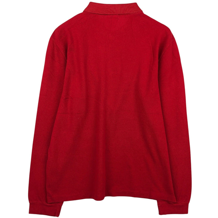Lacoste French-designed long-sleeved polo shirt, size 5, men's size L cotton red type Vintage Second Hand