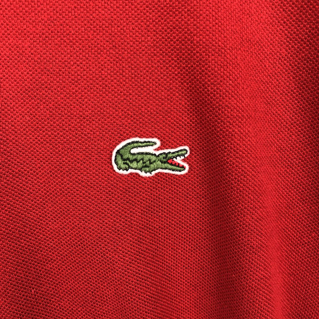 Lacoste French-designed long-sleeved polo shirt, size 5, men's size L cotton red type Vintage Second Hand