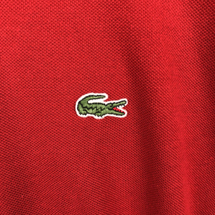Lacoste French-designed long-sleeved polo shirt, size 5, men's size L cotton red type Vintage Second Hand