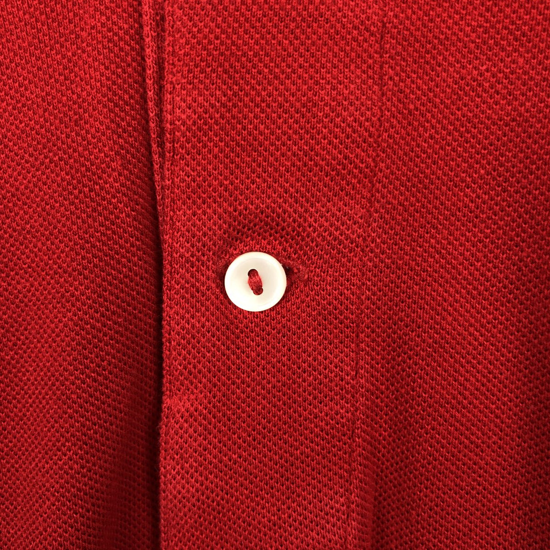 Lacoste French-designed long-sleeved polo shirt, size 5, men's size L cotton red type Vintage Second Hand