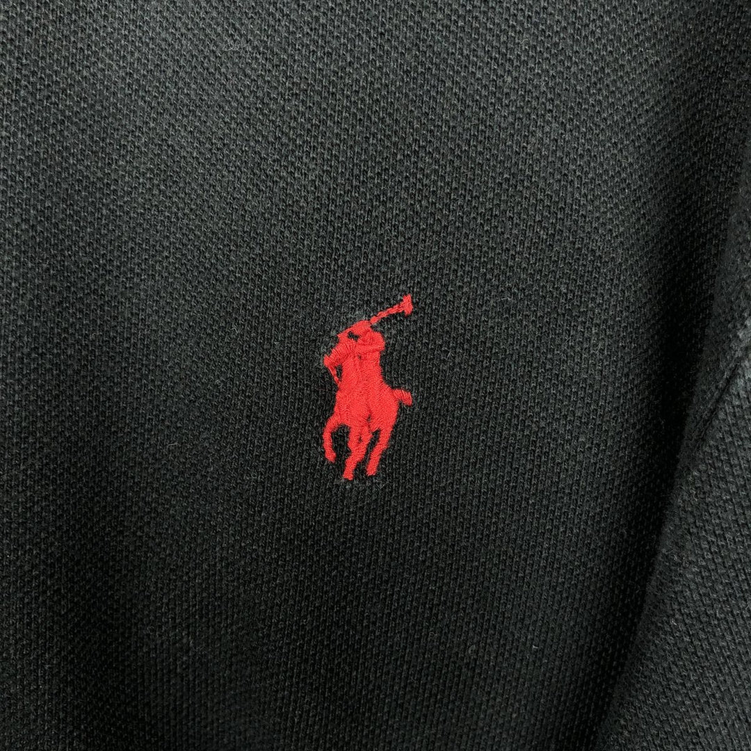Ralph Lauren POLO RALPH LAUREN SLIM FIT Long-Sleeve Polo Shirt, Men's Size L (approx.) cotton black type Vintage Second Hand