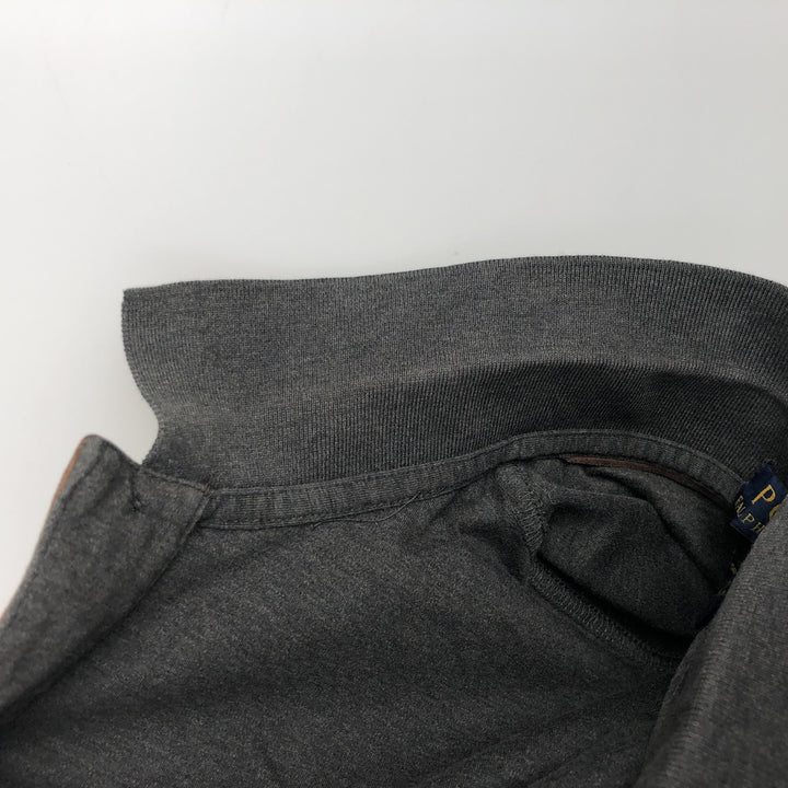Ralph Lauren POLO RALPH LAUREN Long Sleeve Polo Shirt Men's XL cotton Charcoal Vintage Second Hand