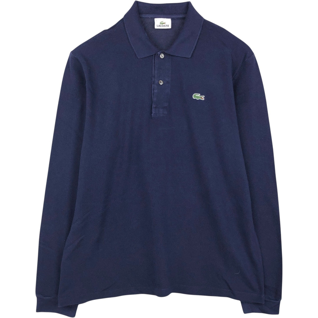 Lacoste LACOSTE Long Sleeve Polo Shirt Size 5 (Men's Size L) cotton navy blue type Vintage Second Hand
