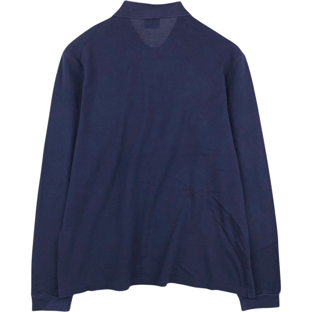 Lacoste LACOSTE Long Sleeve Polo Shirt Size 5 (Men's Size L) cotton navy blue type Vintage Second Hand