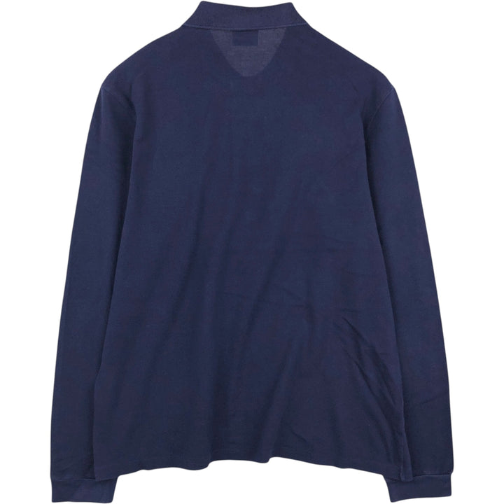 Lacoste LACOSTE Long Sleeve Polo Shirt Size 5 (Men's Size L) cotton navy blue type Vintage Second Hand