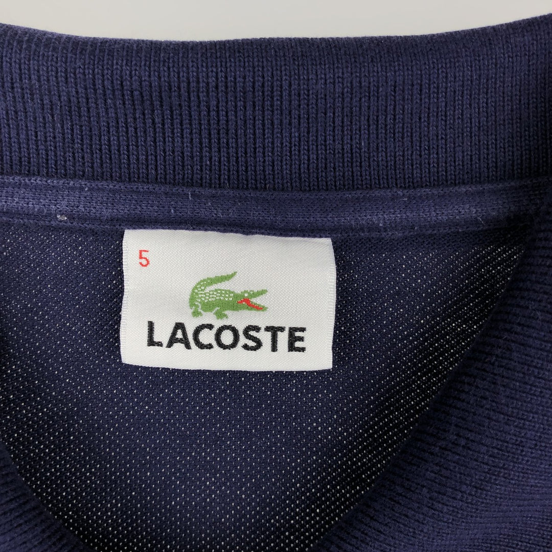 Lacoste LACOSTE Long Sleeve Polo Shirt Size 5 (Men's Size L) cotton navy blue type Vintage Second Hand