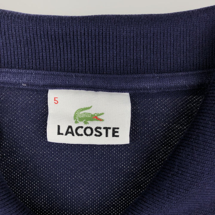 Lacoste LACOSTE Long Sleeve Polo Shirt Size 5 (Men's Size L) cotton navy blue type Vintage Second Hand