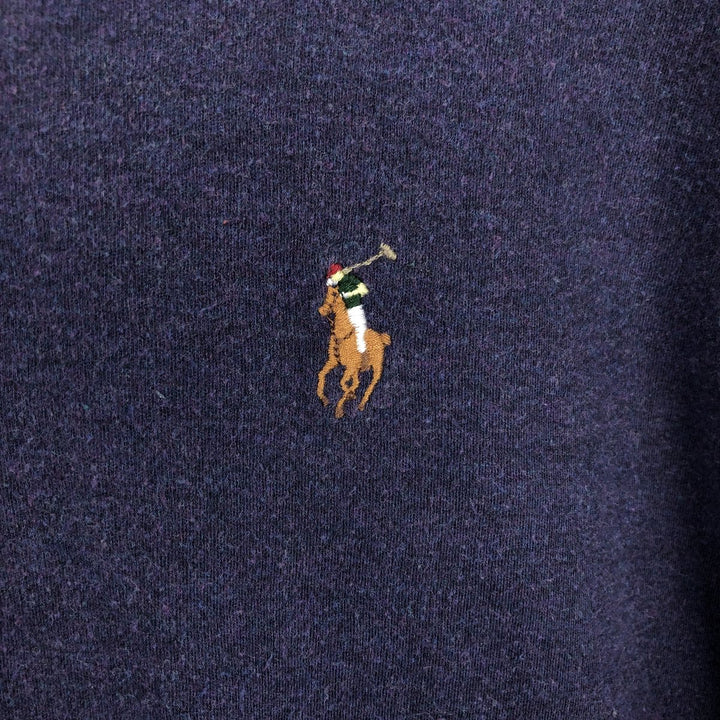 Ralph Lauren POLO by Ralph Lauren Long-Sleeve Polo Shirt, Men's Size XL (approx.) cotton navy blue type Vintage Second Hand