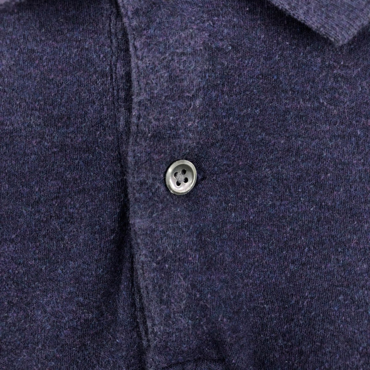 Ralph Lauren POLO by Ralph Lauren Long-Sleeve Polo Shirt, Men's Size XL (approx.) cotton navy blue type Vintage Second Hand