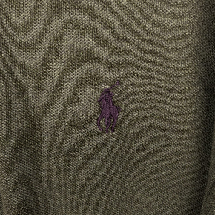 Ralph Lauren POLO by Ralph Lauren long sleeve polo shirt, men's size M cotton Khaki type Vintage Second Hand