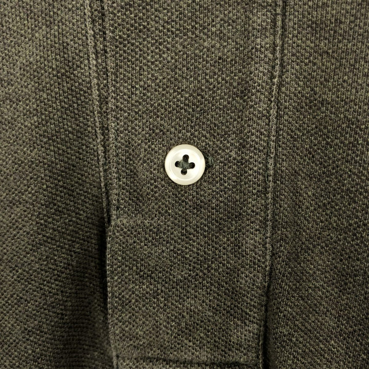 Ralph Lauren POLO by Ralph Lauren long sleeve polo shirt, men's size M cotton Khaki type Vintage Second Hand