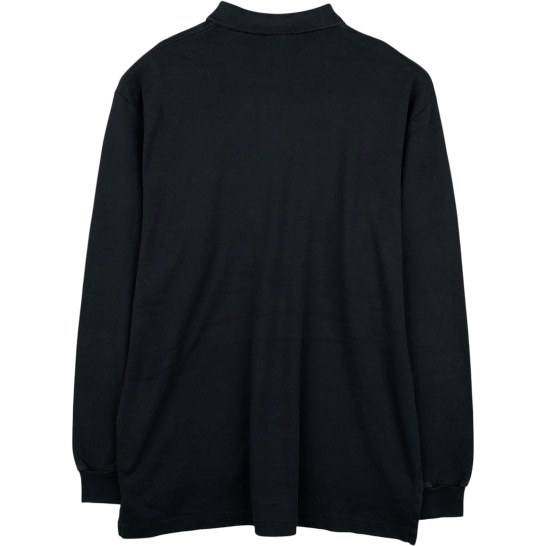 Ralph Lauren POLO by Ralph Lauren long sleeve polo shirt, men's size L cotton black type Vintage Second Hand
