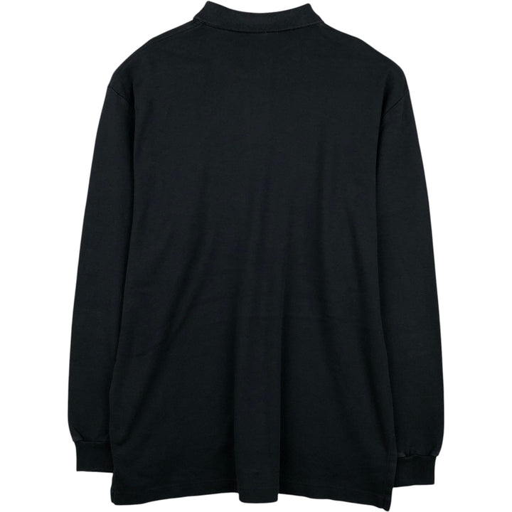 Ralph Lauren POLO by Ralph Lauren long sleeve polo shirt, men's size L cotton black type Vintage Second Hand