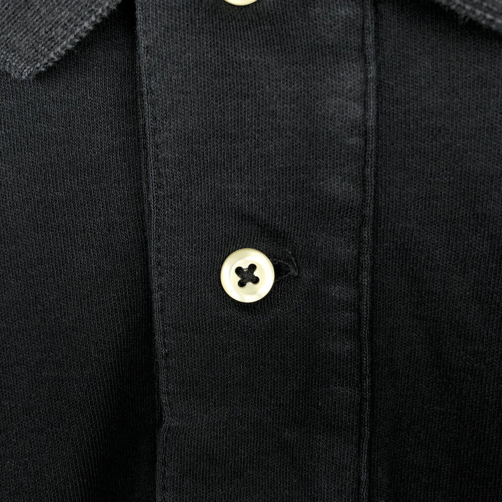 Ralph Lauren POLO by Ralph Lauren long sleeve polo shirt, men's size L cotton black type Vintage Second Hand