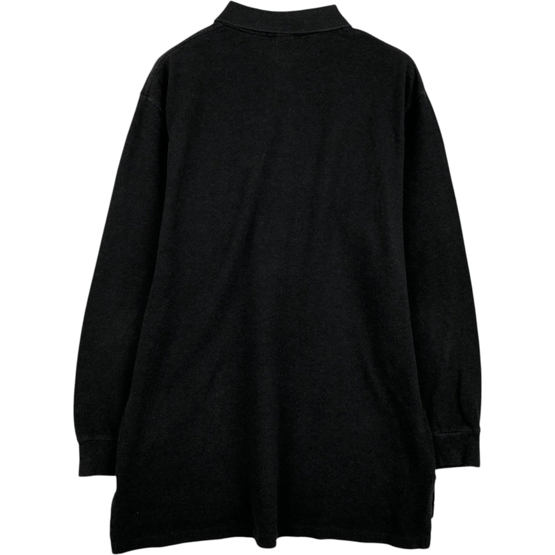 Ralph Lauren POLO by Ralph Lauren long sleeve polo shirt, men's XL size cotton black type Vintage Second Hand