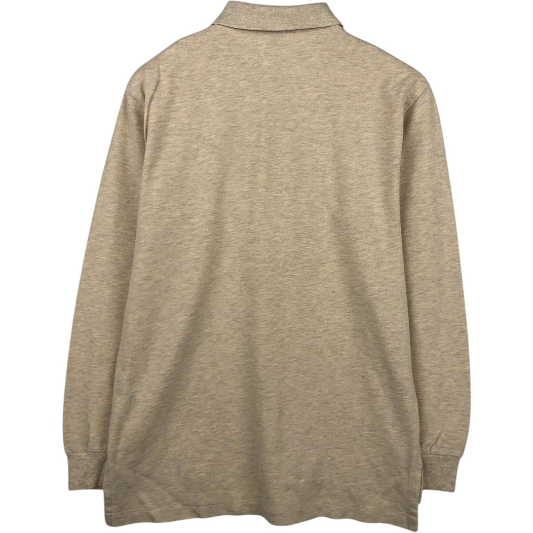 Ralph Lauren POLO by Ralph Lauren long sleeve polo shirt, men's size M cotton Beige type Vintage Second Hand