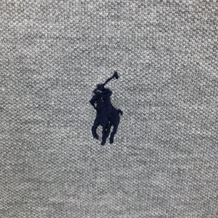 Ralph Lauren long-sleeved polo shirt, men's size M (approx.) cotton gray type Vintage Second Hand