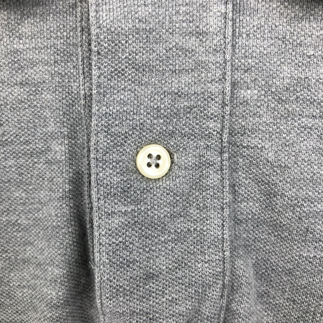 Ralph Lauren long-sleeved polo shirt, men's size M (approx.) cotton gray type Vintage Second Hand