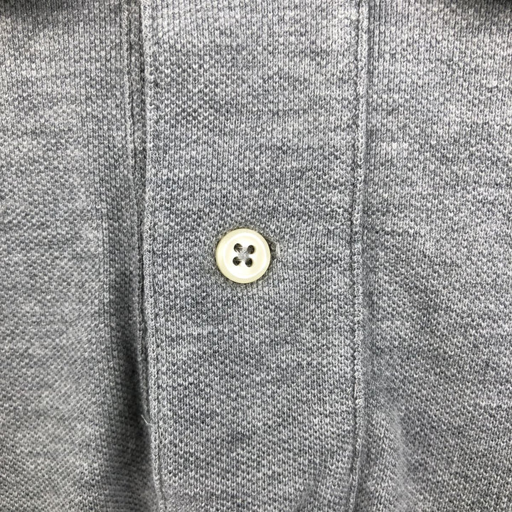 Ralph Lauren long-sleeved polo shirt, men's size M (approx.) cotton gray type Vintage Second Hand