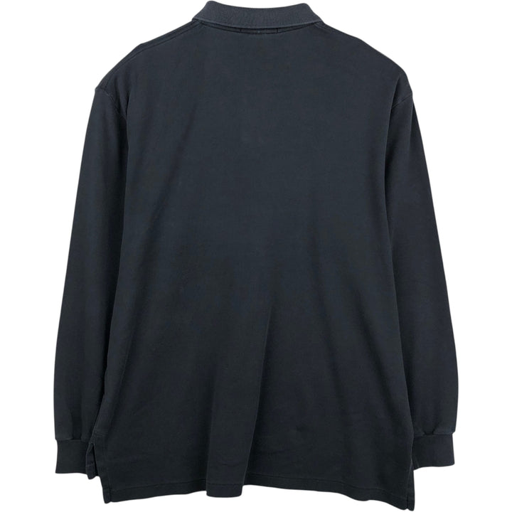 Ralph Lauren POLO by Ralph Lauren long sleeve polo shirt, men's size L cotton black type Vintage Second Hand