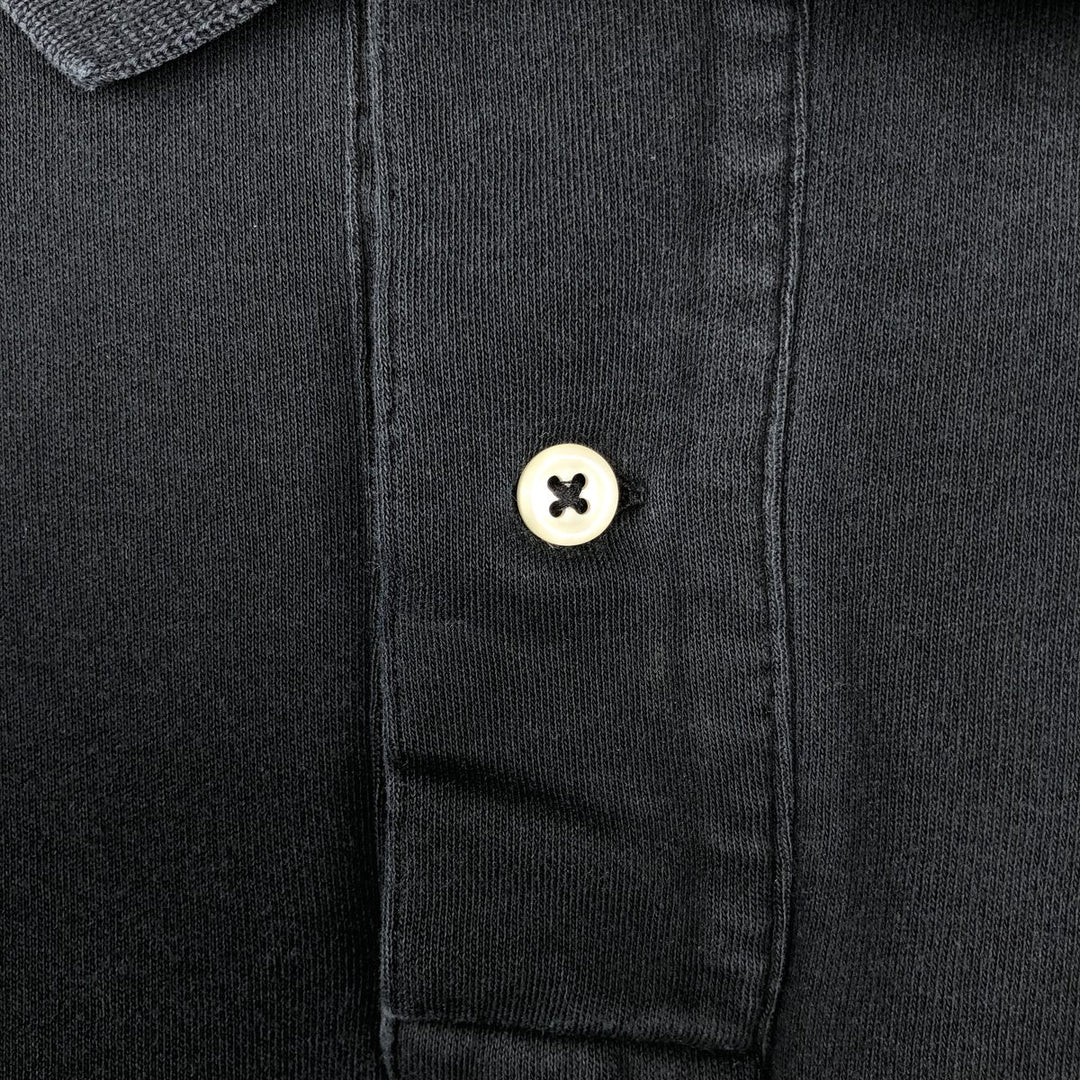 Ralph Lauren POLO by Ralph Lauren long sleeve polo shirt, men's size L cotton black type Vintage Second Hand