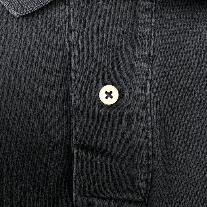 Ralph Lauren POLO by Ralph Lauren long sleeve polo shirt, men's size L cotton black type Vintage Second Hand