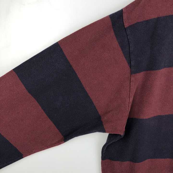 Ralph Lauren POLO by Ralph Lauren Long Sleeve Striped Polo Shirt Men's XL cotton navy blue type Vintage Second Hand