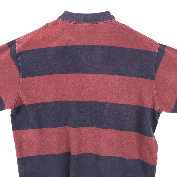 Ralph Lauren POLO by Ralph Lauren Long Sleeve Striped Polo Shirt Men's XL cotton navy blue type Vintage Second Hand