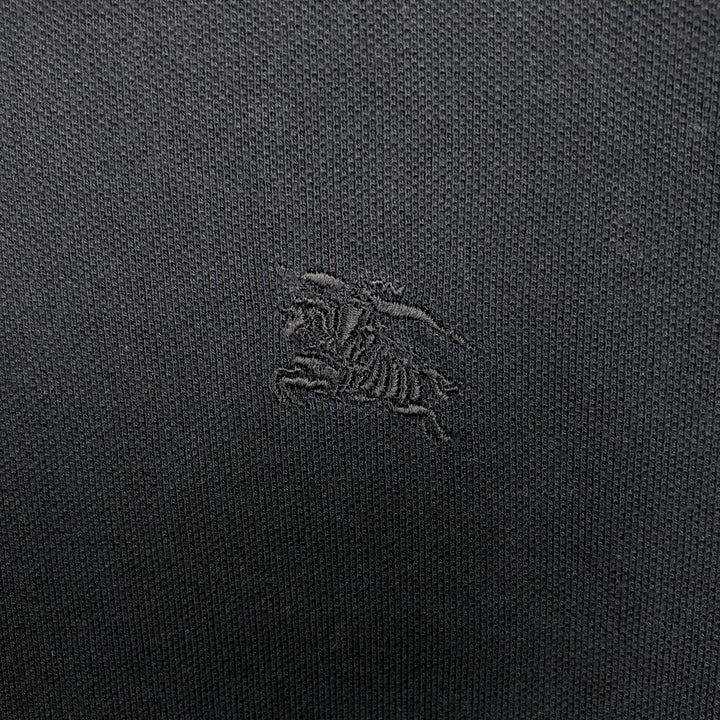 Burberry's BURBERRY BRIT Long-Sleeve Polo Shirt, Men's Size L (approx.) cotton black type Vintage Second Hand