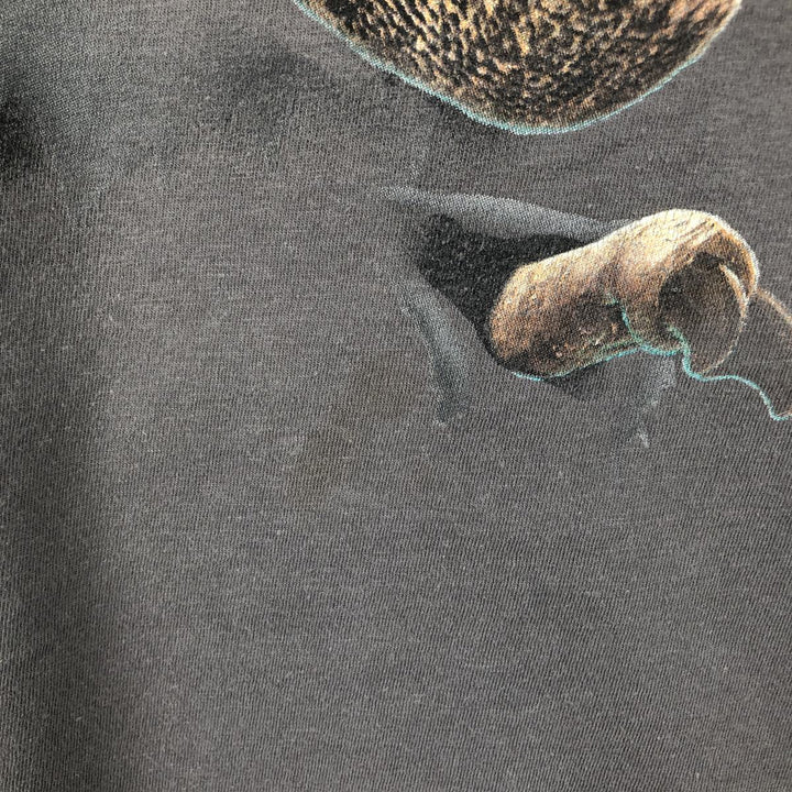 JURASSIC WORLD Movie T-Shirt (Men's Size L) cotton Charcoal Vintage Second Hand