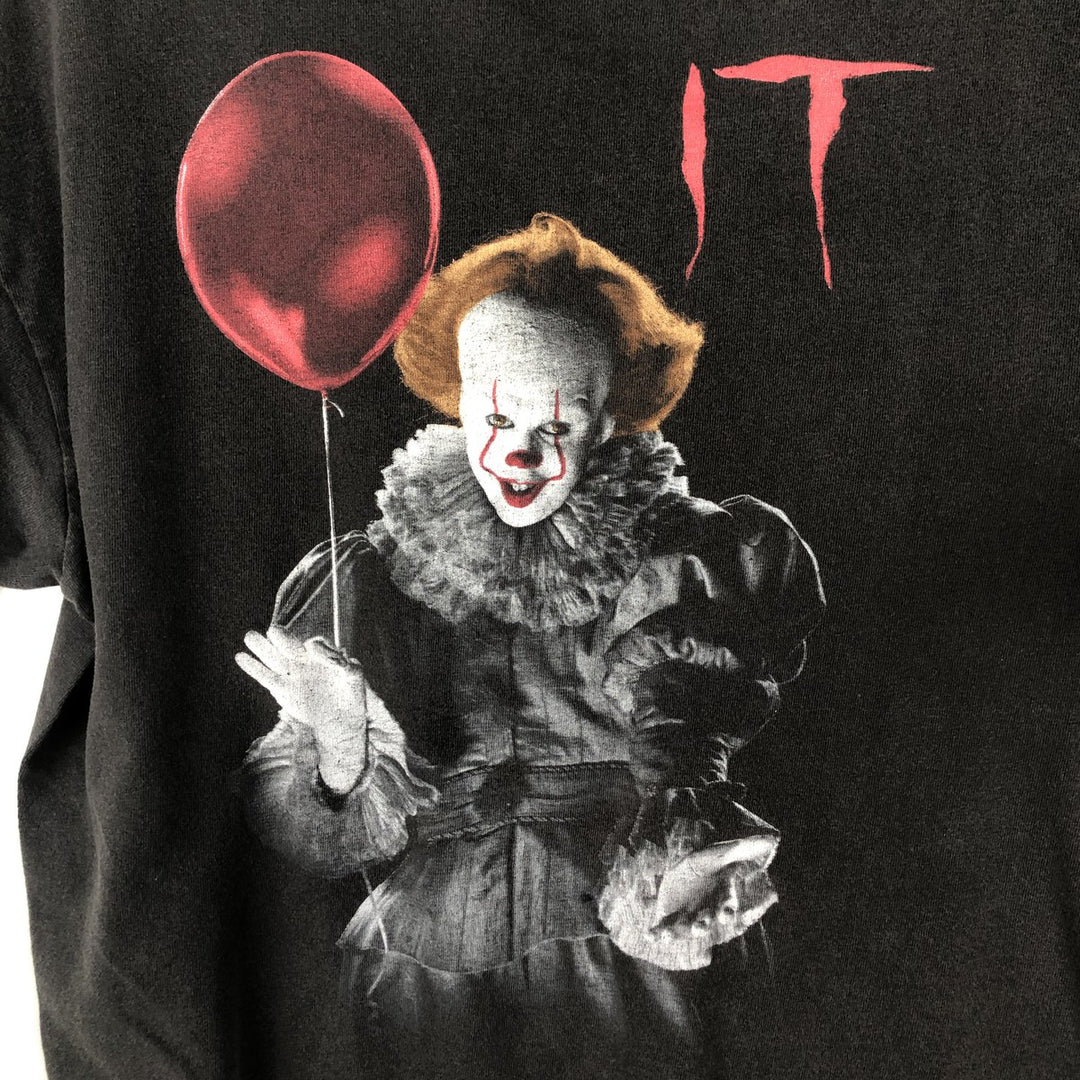 IT Movie T-shirt Men's L size unclear black type Vintage Second Hand