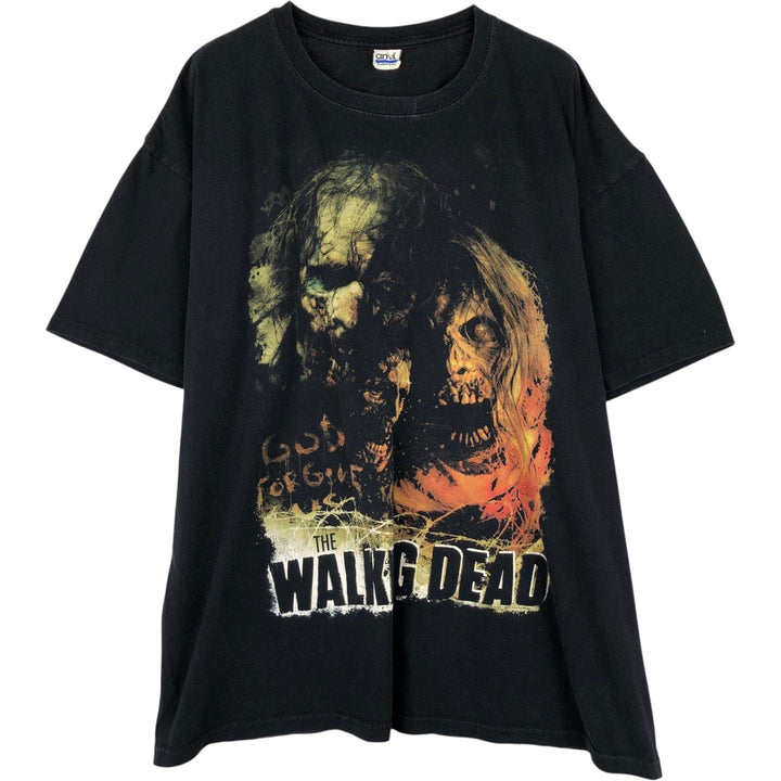 Anvil THE WALKING DEAD Movie T-Shirt (Men's XXL equivalent) cotton black type Vintage Second Hand