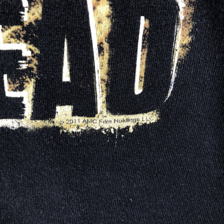 Anvil THE WALKING DEAD Movie T-Shirt (Men's XXL equivalent) cotton black type Vintage Second Hand
