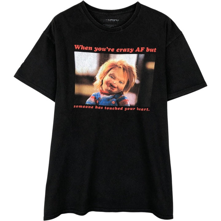 CHILD'S PLAY CHUCKY Movie T-Shirt (Men's Size L) unclear black type Vintage Second Hand