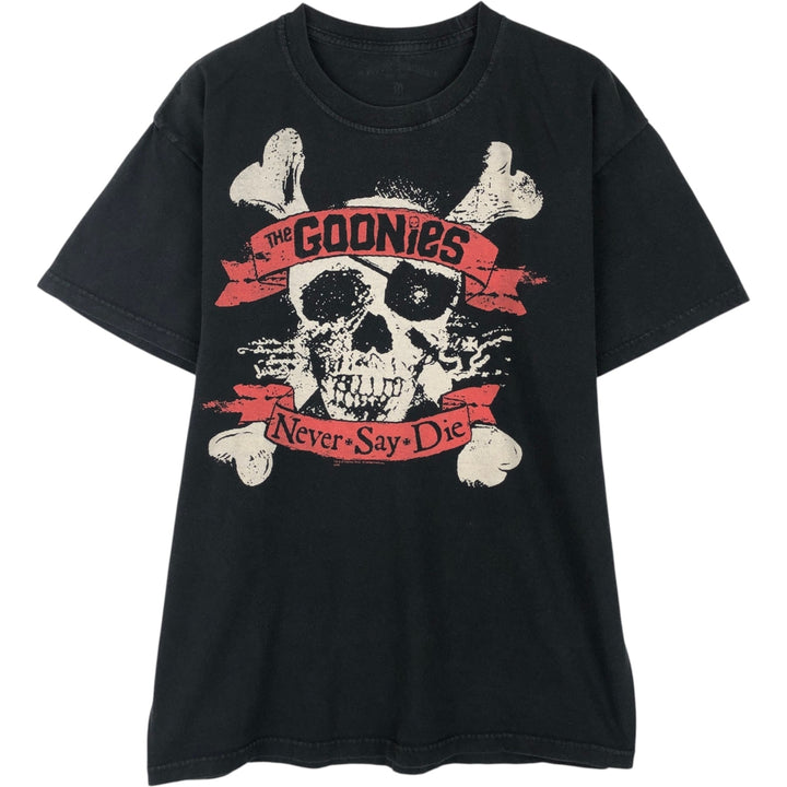 2000'S THE GOONIES Skull Pattern Movie T-Shirt (Men's XL equivalent) unclear black type Vintage Second Hand