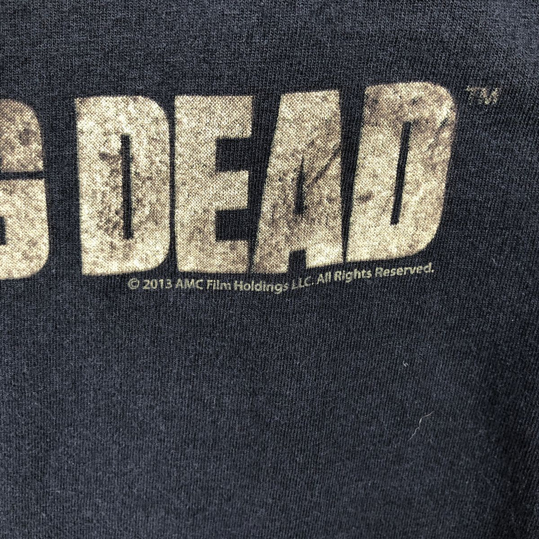 Fruit of the Loom Heavy Cotton Walking Dead Skull Pattern Movie T-Shirt Men's XXL Equivalent cotton black type Vintage Second Hand