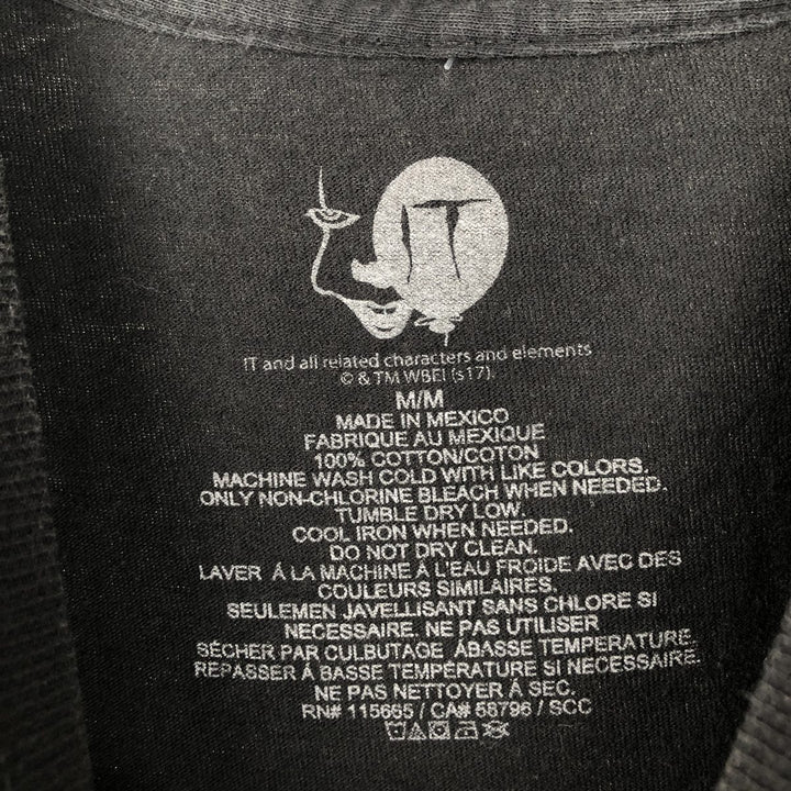 IT Movie T-shirt Men's M size cotton black type Vintage Second Hand