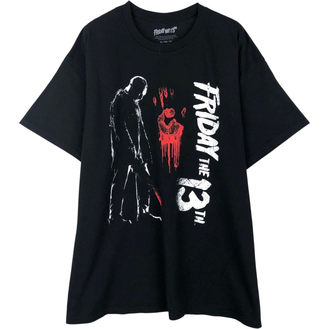 FRIDAY THE 13TH Movie T-shirt (Men's XL equivalent) cotton black type Vintage Second Hand