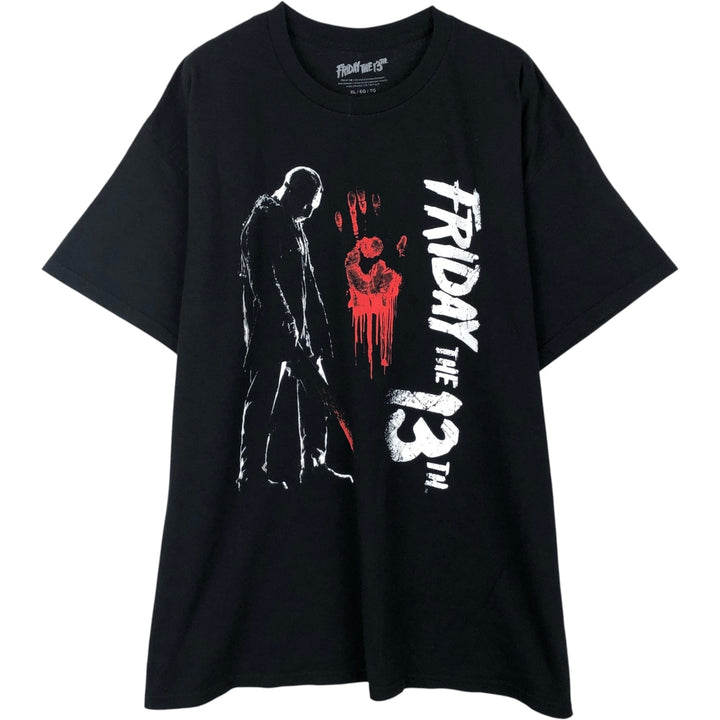 FRIDAY THE 13TH Movie T-shirt (Men's XL equivalent) cotton black type Vintage Second Hand