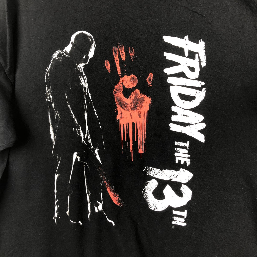 FRIDAY THE 13TH Movie T-shirt (Men's XL equivalent) cotton black type Vintage Second Hand