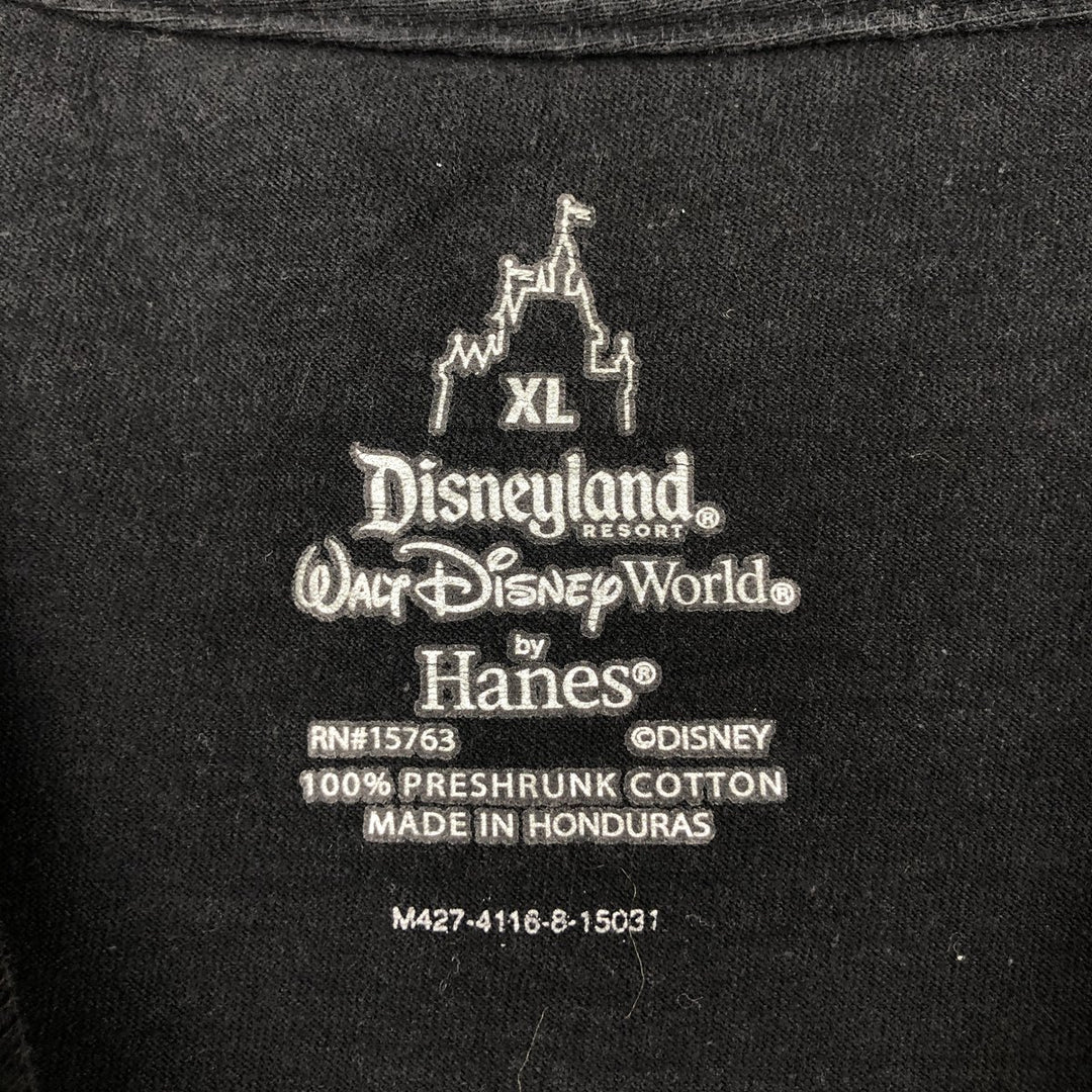 Walt Disney World Pirates of the Caribbean Skull Pattern Movie T-Shirt (Men's XL equivalent) cotton black type Vintage Second Hand